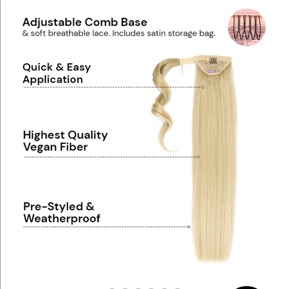 INH Hair Extension Pony Tail- Miya 26’ - Picture 9 of 9